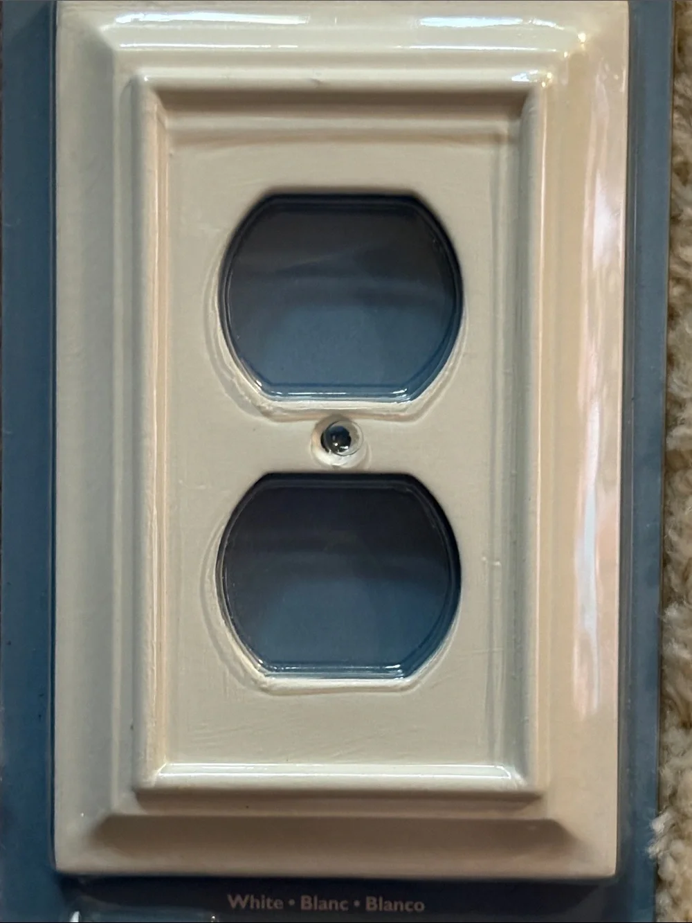 Decorative White Single Duplex Wall Plate